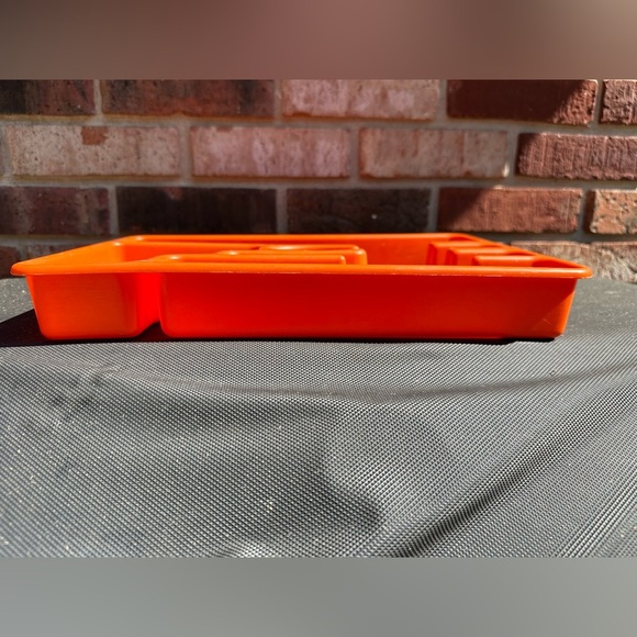 Rubbermaid Harvest Orange Silverware Flatware Utensil Holder Tray #2921 Vintage - Picture 4 of 7